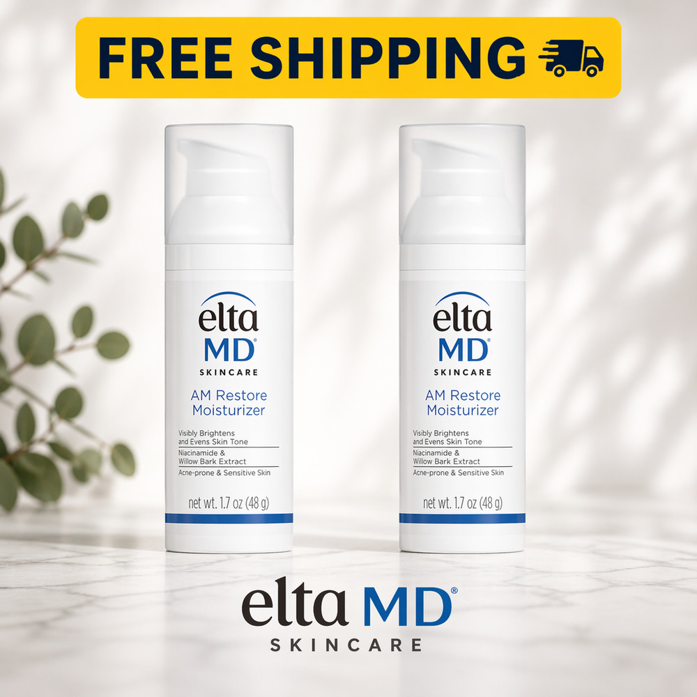 EltaMD AM Restore Moisturizer 1.7 oz (2 Pack) Acne-Prone Sensitive Skin NEW